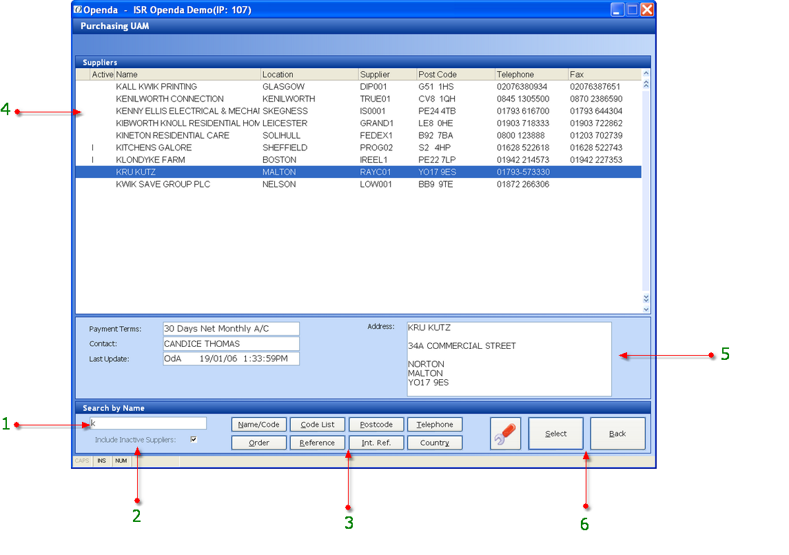 Supplier selec